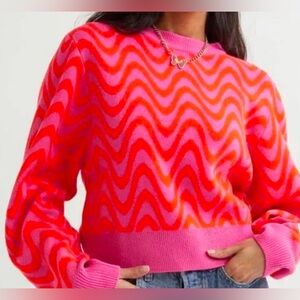H&M Divided Pink/Orange Neon Sweater